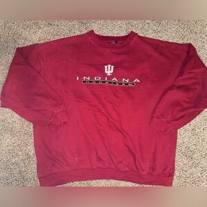 Vintage Pro Player Indiana Hoosiers Red Crewneck Sweatshirt 2XL, (Large)